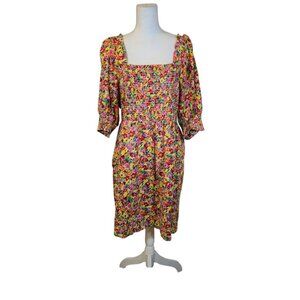 Rixo x Target Floral Mini Dress Size 1X Pockets Feminine Preppy Artsy